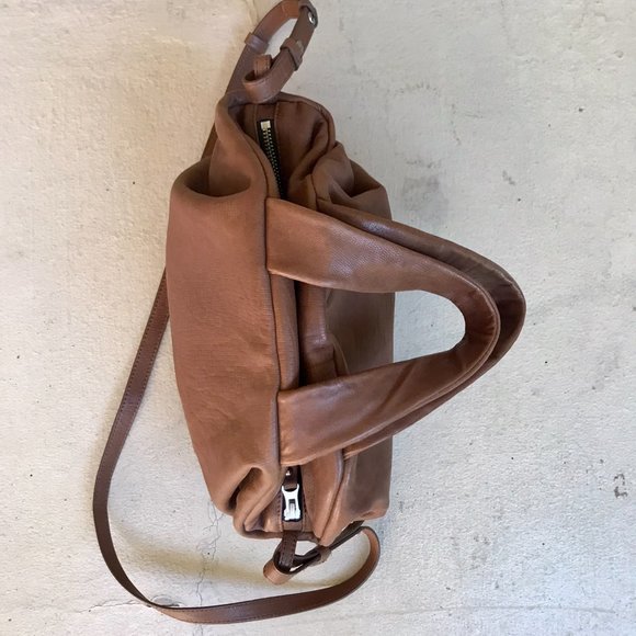 Znomina Cognac Leather Purse - Picture 2 of 8